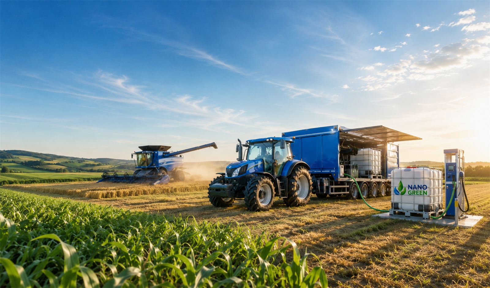 Fornecimento NANO GREEN no terreno para clientes agrícolas